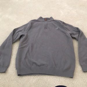 Boys grey Vineyard Vines zip sweater